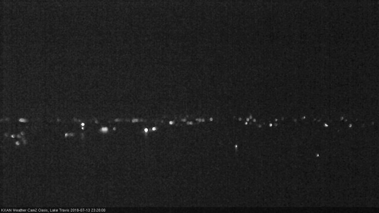 Lake Travis webcam, July 13, 2018 10:30 PM CT