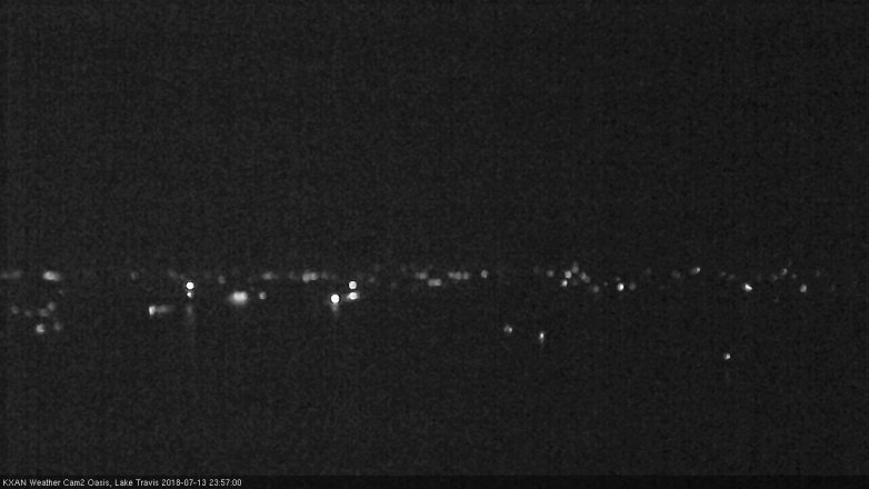 Lake Travis webcam, July 13, 2018 11:00 PM CT