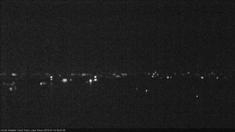 Lake Travis webcam, July 13, 2018 11:10 PM CT