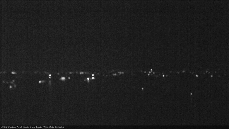 Lake Travis webcam, July 13, 2018 11:20 PM CT