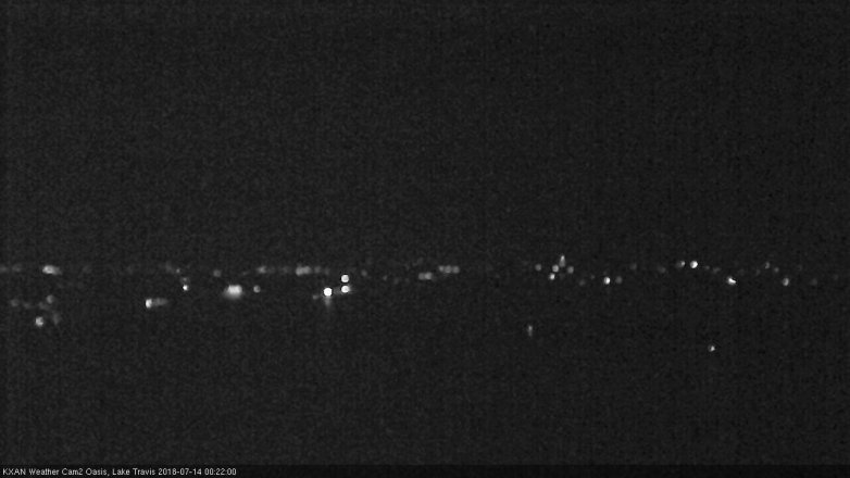 Lake Travis webcam, July 13, 2018 11:25 PM CT