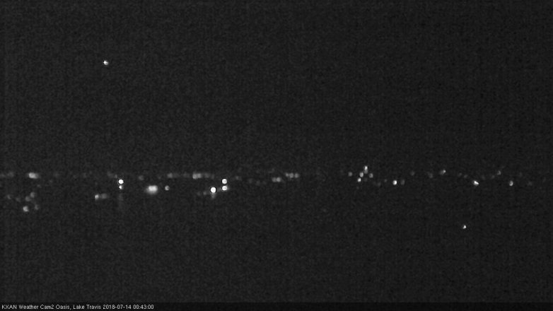 Lake Travis webcam, July 13, 2018 11:45 PM CT