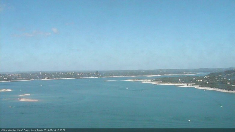 Lake Travis webcam, July 14, 2018 9:40 AM CT