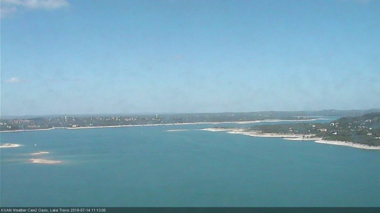 Lake Travis webcam, July 14, 2018 10:15 AM CT