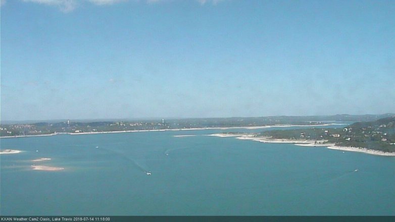 Lake Travis webcam, July 14, 2018 10:20 AM CT