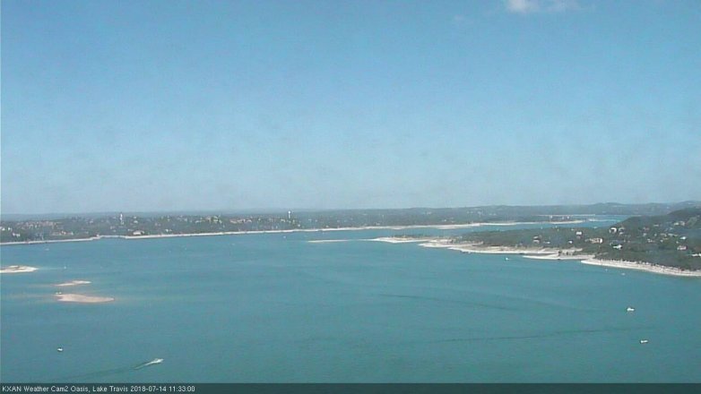 Lake Travis webcam, July 14, 2018 10:35 AM CT