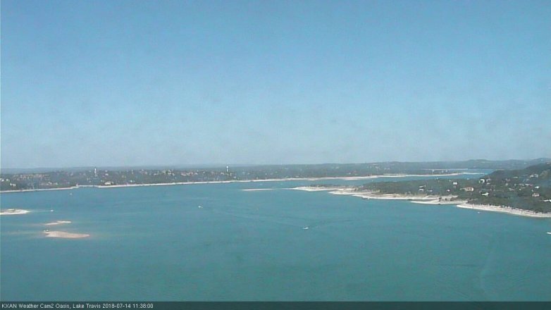 Lake Travis webcam, July 14, 2018 10:40 AM CT