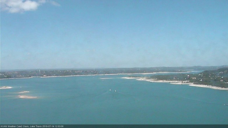 Lake Travis webcam, July 14, 2018 11:05 AM CT