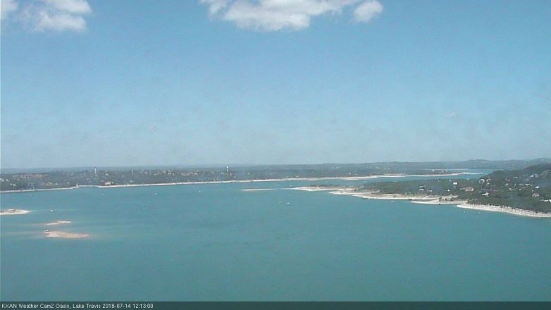 Lake Travis webcam, July 14, 2018 11:15 AM CT