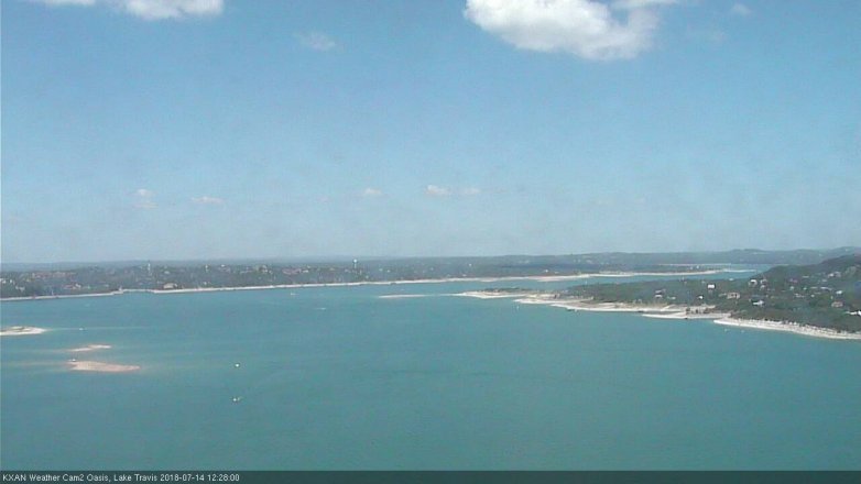 Lake Travis webcam, July 14, 2018 11:30 AM CT