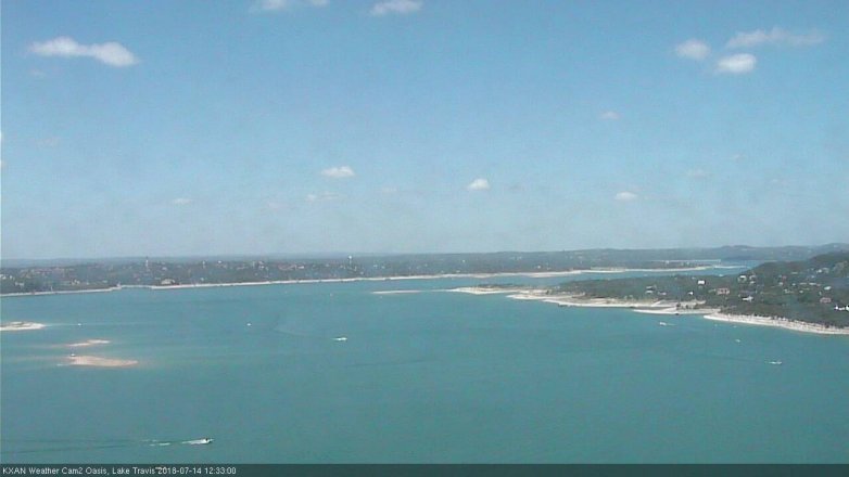 Lake Travis webcam, July 14, 2018 11:35 AM CT