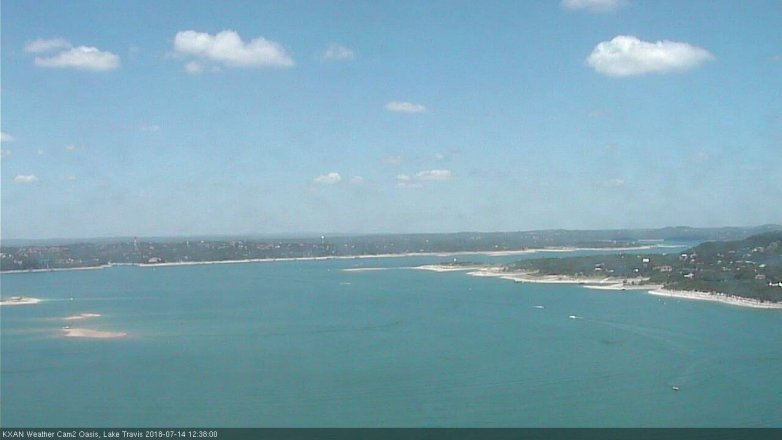 Lake Travis webcam, July 14, 2018 11:40 AM CT