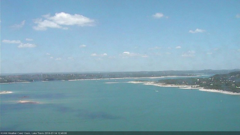 Lake Travis webcam, July 14, 2018 11:50 AM CT