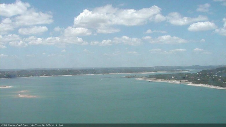 Lake Travis webcam, July 14, 2018 12:20 PM CT