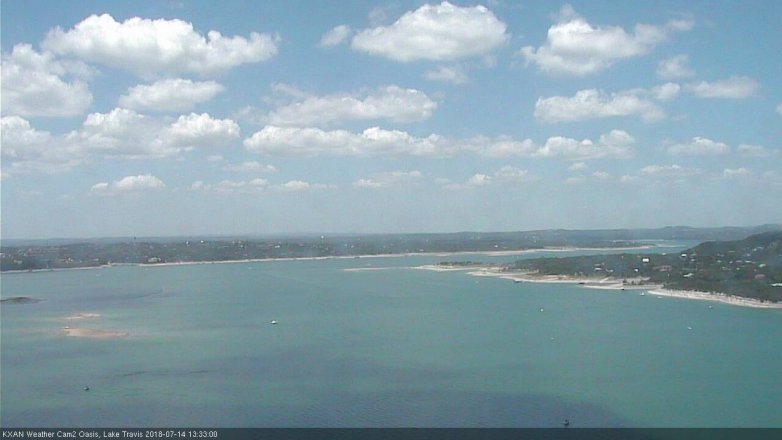 Lake Travis webcam, July 14, 2018 12:35 PM CT