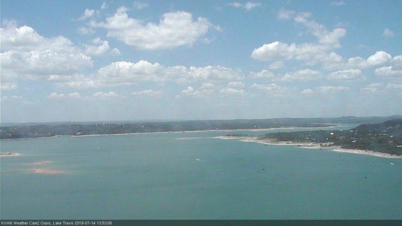 Lake Travis webcam, July 14, 2018 12:55 PM CT