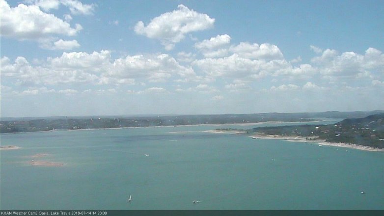 Lake Travis webcam, July 14, 2018 1:25 PM CT