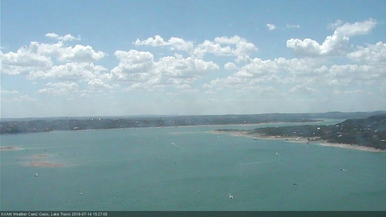 Lake Travis webcam, July 14, 2018 2:30 PM CT