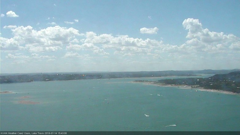 Lake Travis webcam, July 14, 2018 2:45 PM CT