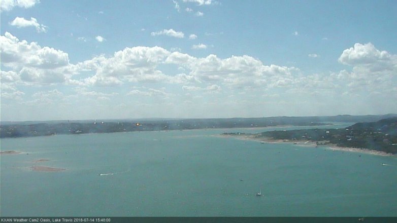 Lake Travis webcam, July 14, 2018 2:50 PM CT
