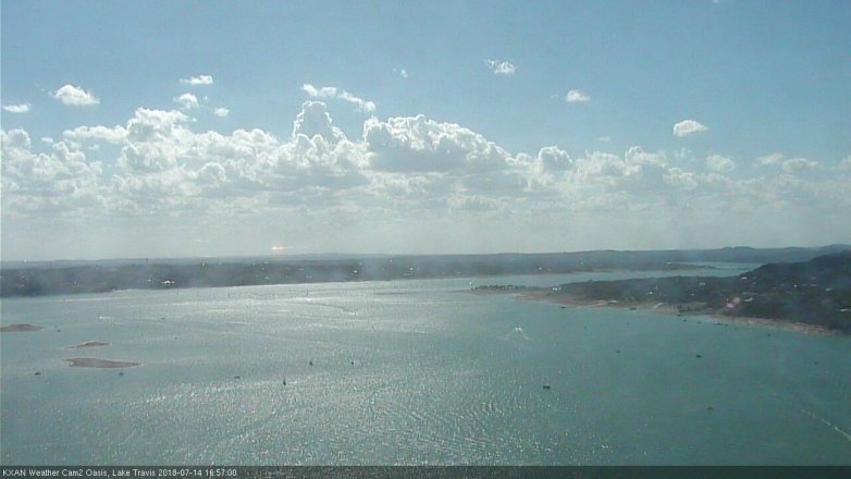 Lake Travis webcam, July 14, 2018 4:00 PM CT
