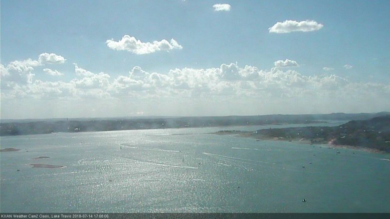 Lake Travis webcam, July 14, 2018 4:10 PM CT