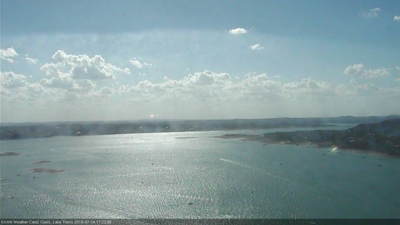 Lake Travis webcam, July 14, 2018 4:25 PM CT