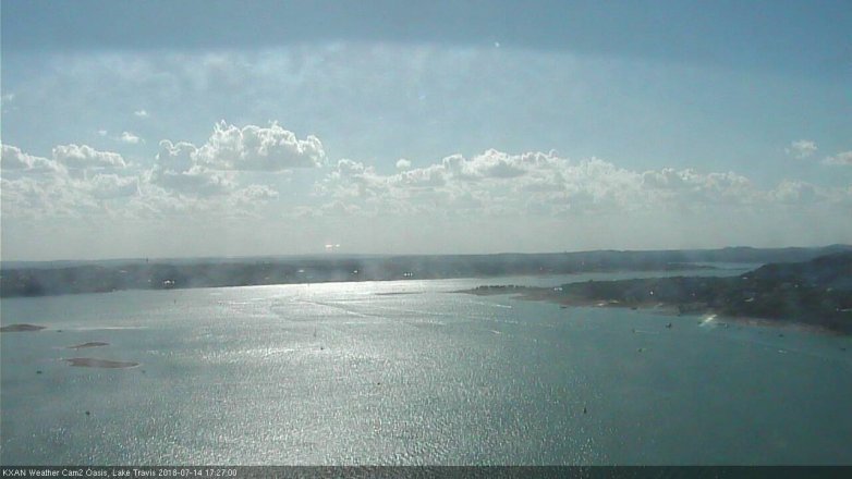 Lake Travis webcam, July 14, 2018 4:30 PM CT