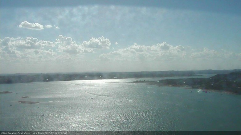 Lake Travis webcam, July 14, 2018 4:35 PM CT