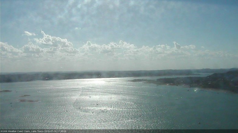 Lake Travis webcam, July 14, 2018 4:40 PM CT
