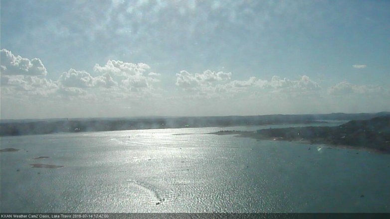 Lake Travis webcam, July 14, 2018 4:45 PM CT