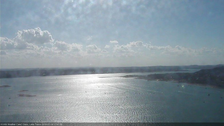 Lake Travis webcam, July 14, 2018 4:50 PM CT