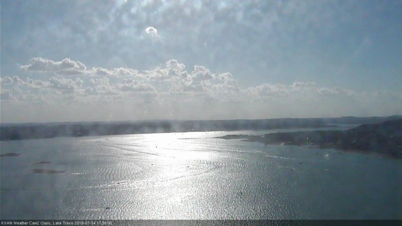Lake Travis webcam, July 14, 2018 5:00 PM CT