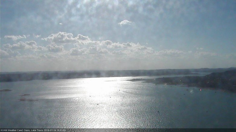 Lake Travis webcam, July 14, 2018 5:05 PM CT