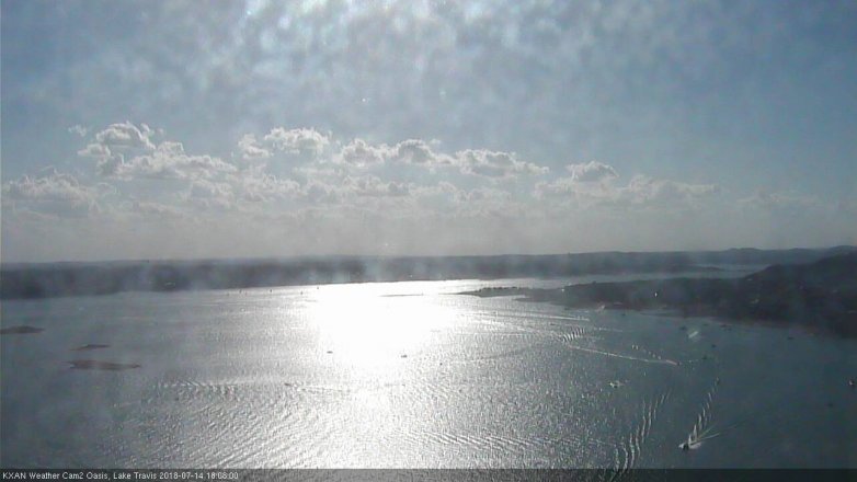 Lake Travis webcam, July 14, 2018 5:10 PM CT