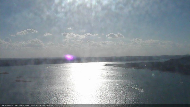 Lake Travis webcam, July 14, 2018 5:20 PM CT