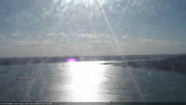 Lake Travis webcam, July 14, 2018 5:25 PM CT