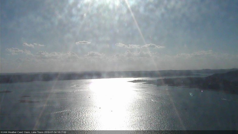 Lake Travis webcam, July 14, 2018 5:30 PM CT