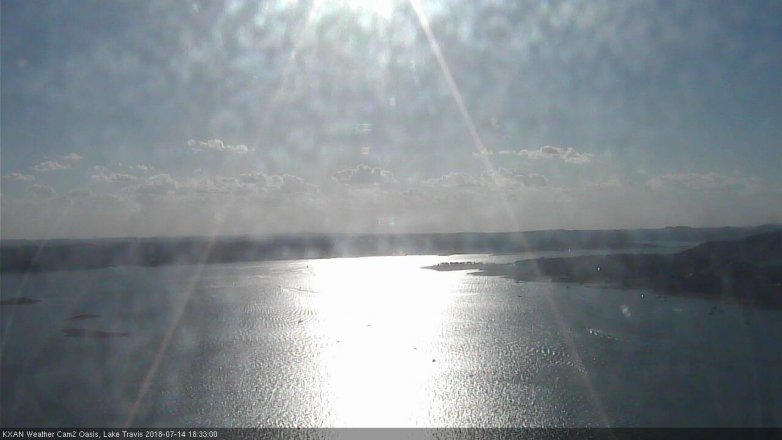 Lake Travis webcam, July 14, 2018 5:35 PM CT