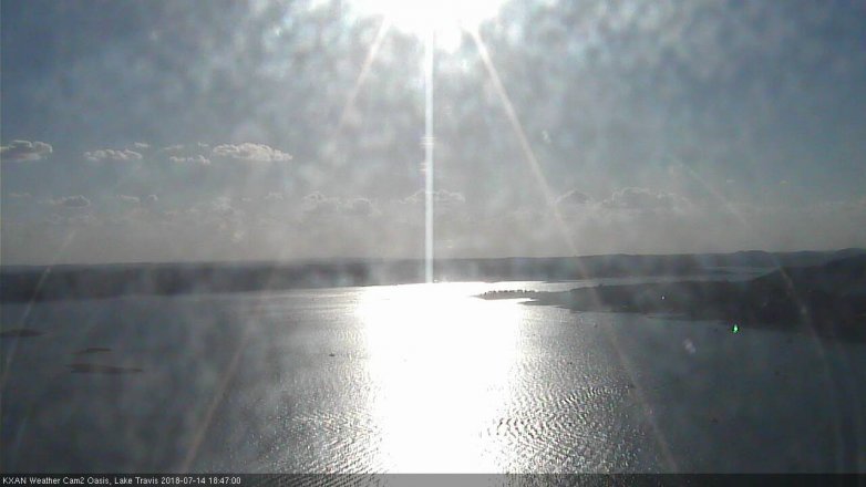 Lake Travis webcam, July 14, 2018 5:50 PM CT