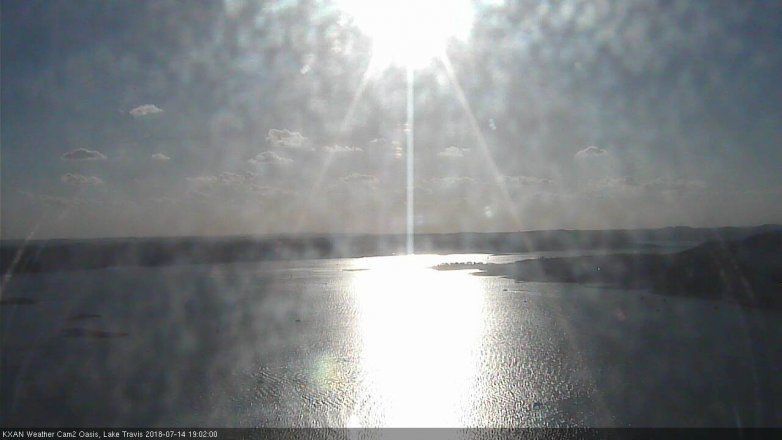 Lake Travis webcam, July 14, 2018 6:05 PM CT