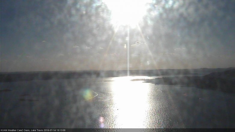 Lake Travis webcam, July 14, 2018 6:15 PM CT