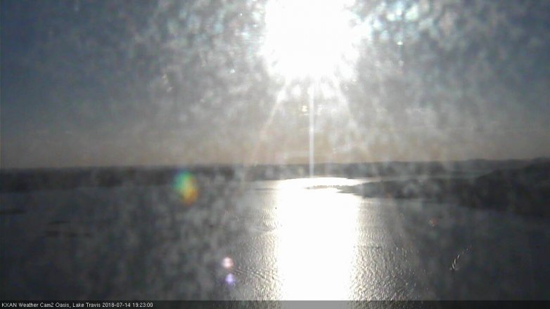 Lake Travis webcam, July 14, 2018 6:25 PM CT