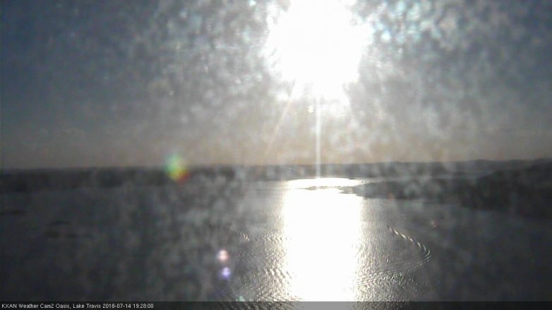 Lake Travis webcam, July 14, 2018 6:30 PM CT