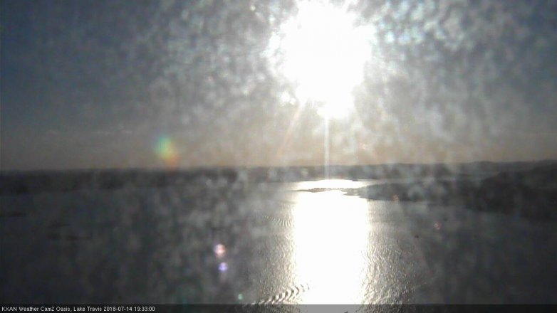 Lake Travis webcam, July 14, 2018 6:35 PM CT