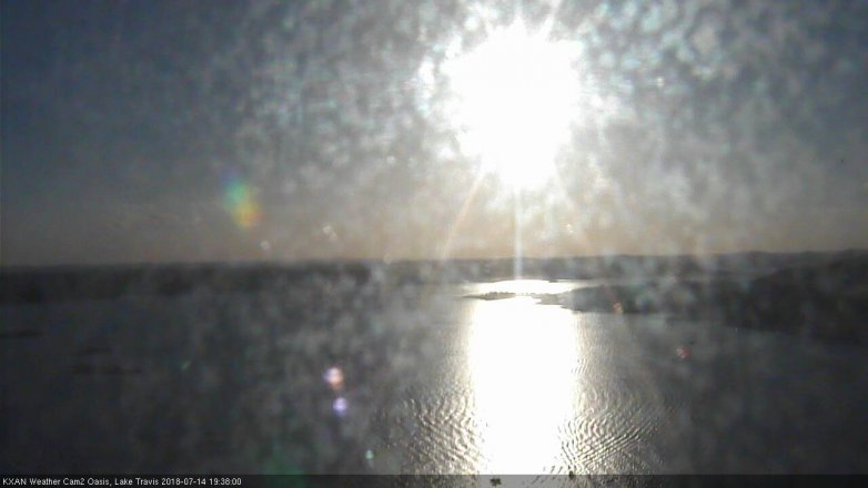 Lake Travis webcam, July 14, 2018 6:40 PM CT