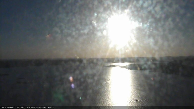 Lake Travis webcam, July 14, 2018 6:50 PM CT