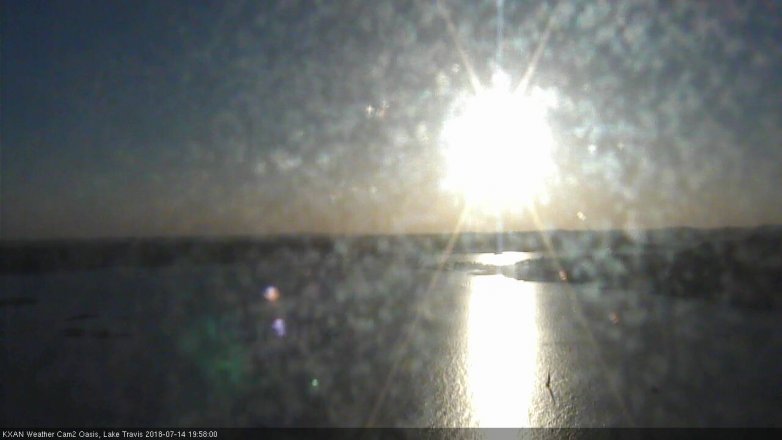 Lake Travis webcam, July 14, 2018 7:00 PM CT