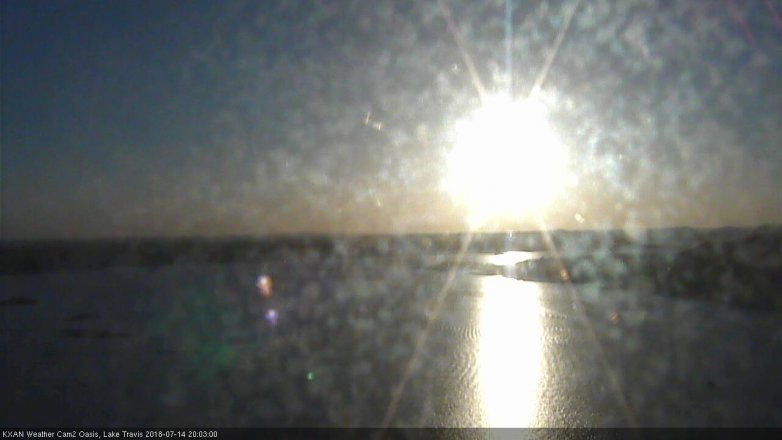 Lake Travis webcam, July 14, 2018 7:05 PM CT