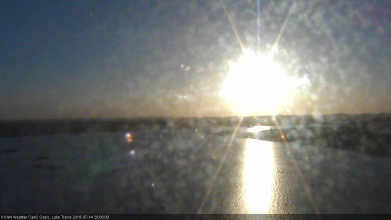 Lake Travis webcam, July 14, 2018 7:10 PM CT